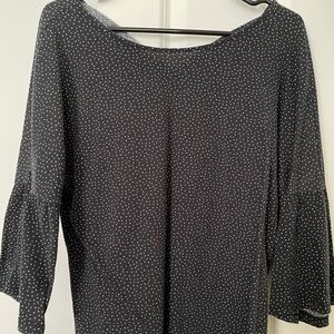Polka Dot bell sleeve shirt